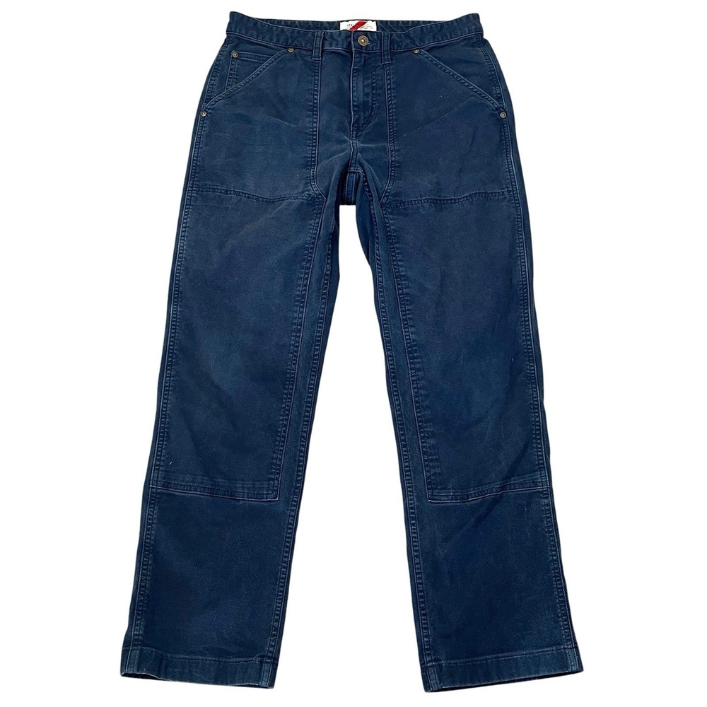 Best Made Co Double Knee Canvas Field Pants Mens 32x30 Navy Rugged Workwear